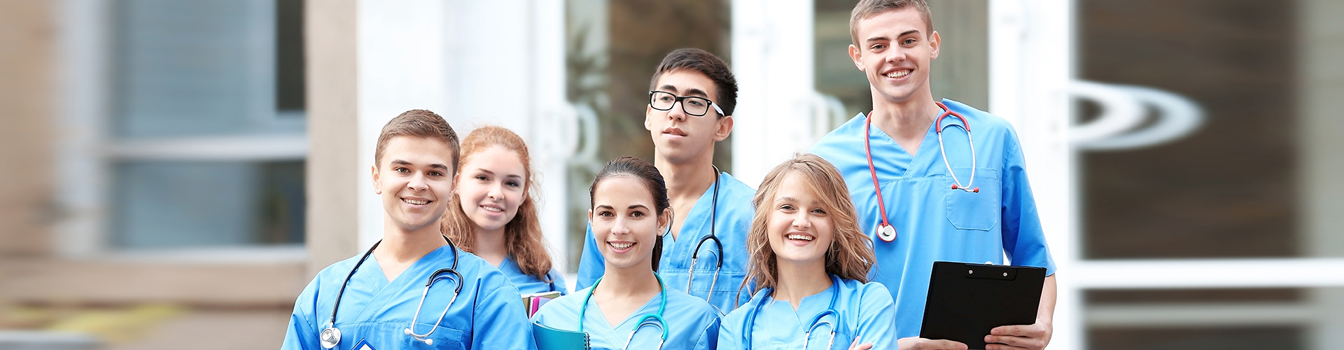 nurses wearing blue uniform